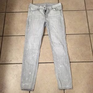 AE High waisted grey skinny jeans